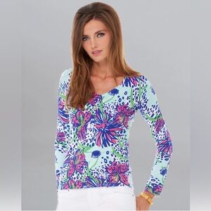 Lilly Pulitzer Annette Sweater Resort White in the Garden Style 68830